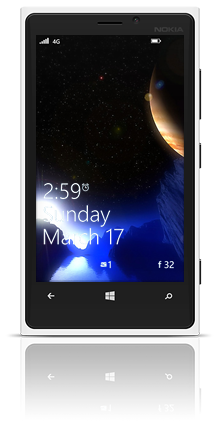 Blue Light Lake Nokia Lumia 920 WHITE thumbnail