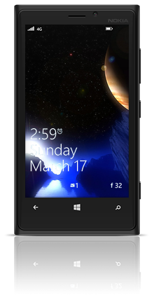 Blue Light Lake Nokia Lumia 920 BLACK thumbnail